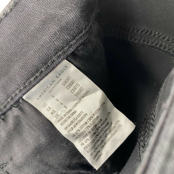 American Eagle Jeans Super Hi Rise Jegging Black Denim Womens Size 4 Short - Picture 7 of 7